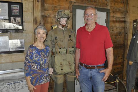 Cynthia Brown and Gary Bellamy are volunteers at Camp Toccoa. The camp will be the location of the annual D-Day Run on Saturday, June 1 commemorating the upcoming 80th anniversary of D-Day.