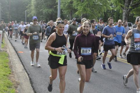 Hundreds of runners raced up and down Currahee Mountain on Saturday, June 1, as part of the annual D-Day commemoration.