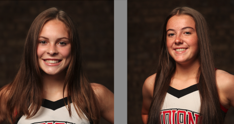 Anderson Defoor (left) and Kinsley Thomason are cheeleaders of the year.