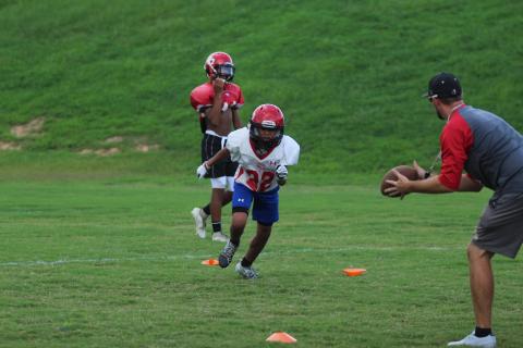 The rebels were running drills last week in preparation for the start of the 2024 season. 