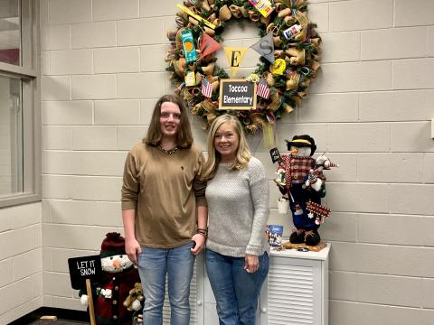 Jack WIlhoit (left) and Claudia Markham are Stephens County High School's STAR student and teacher.