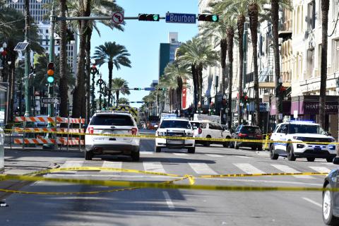 The scene in New Orleans following the New Years Eve attack