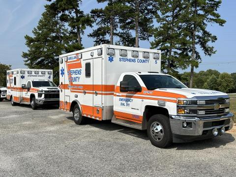 On Tuesday night, the Stephens County Board of Commissioners approved a $411,000 ambulance purchase using SPLOST funds. Submitted photo