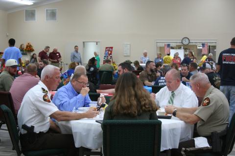 A luncheon was held to honor local first responders at Grace Baptist Church on Sept. 11. Members of the Stephens County Sheriff's Office attended the event. Laura Shaw/The Toccoa Record