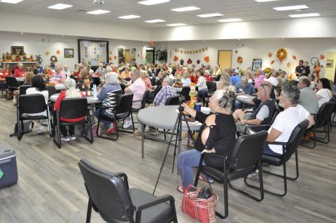 A group of concerned residents packed the Stephens County Senior Center on Sept. 9 to listen to information about a potential rock quarry off Hwy. 123 in Stephens County. Michael O'Hearn/The Toccoa Record