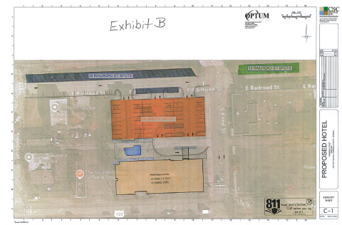 On Monday, the Toccoa City Commission approved a hotel development and parking easement agreement with Optum Development to build a hotel at the site of the former Tabor Motor Co. dealership at the intersection of Currahee and North Pond Streets.