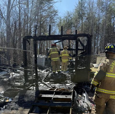 Firefighters from multiple agencies responded to two fires on Sunday, Feb. 22. There were no injuries involved with either incident.