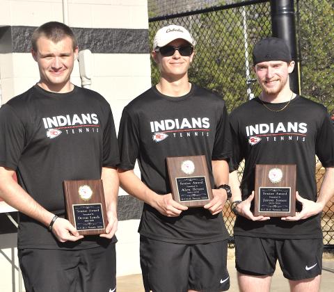 Devon Lynch, Alex Bront, and Jaron Jones were honored on Senior Day.