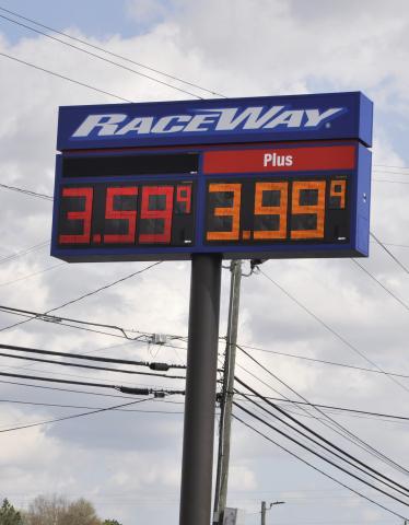 Gas prices are on the rise across the country, including here in Stephens County. This was at the Raceway gas station on Big A Road on Tuesday afternoon, March 10.