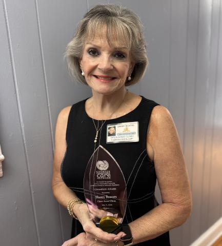Sherry Beavers, executive director of the Open Arms Clinic in Toccoa, was the winner of the Georgia Charitable Care Network's Champion Award.