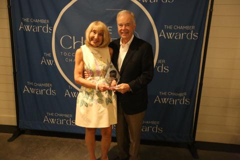 Former state senator John Wilkinson, who also led North Georgia Technical College as president, was honored last week by the Toccoa-Stephens County Chamber of Commerce with a Lifetime Achievement Award.