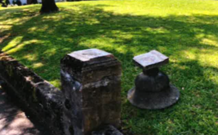 Police are looking for thw culprits who damaged the urns at Patriot Park.