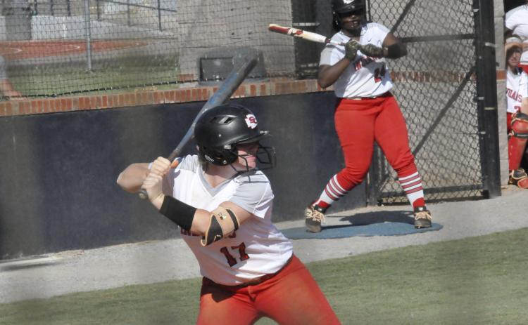 Aly Singletary at bat against Habersham Central. - Photo by Marcus Etienne