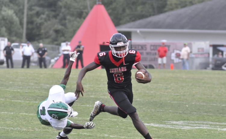 Gamarion Carter leaves Franklin County player in his dust. Photo by: Marcus Etienne