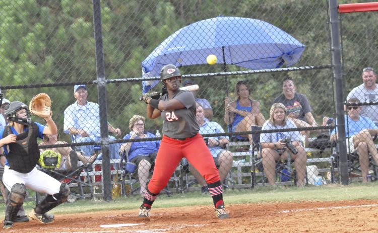 Samara Walker eyes a pitch