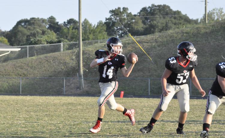 Ritt Tankersley looks for a pass