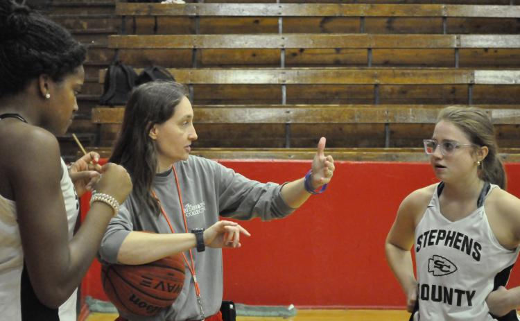 Laura Baker during practice