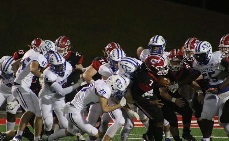 Javin Gordon being tackled