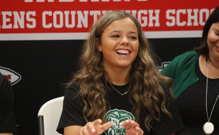 Sarah Franklin during her signing ceremony