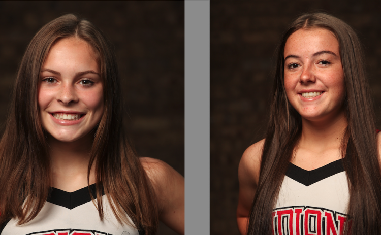 Anderson Defoor (left) and Kinsley Thomason are cheeleaders of the year.