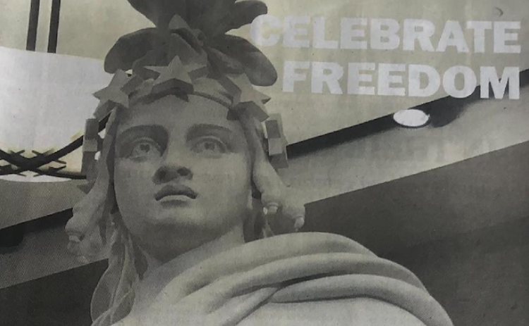 Pictured is the Statue of Freedom at the capitol in Washington, D.C.