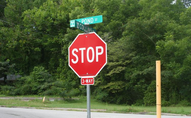 On Thursday, July 17, the Toccoa Police Department converted the intersection at S. Pond Street and Collins Road to a three-way intersection. Photo by Laura Shaw