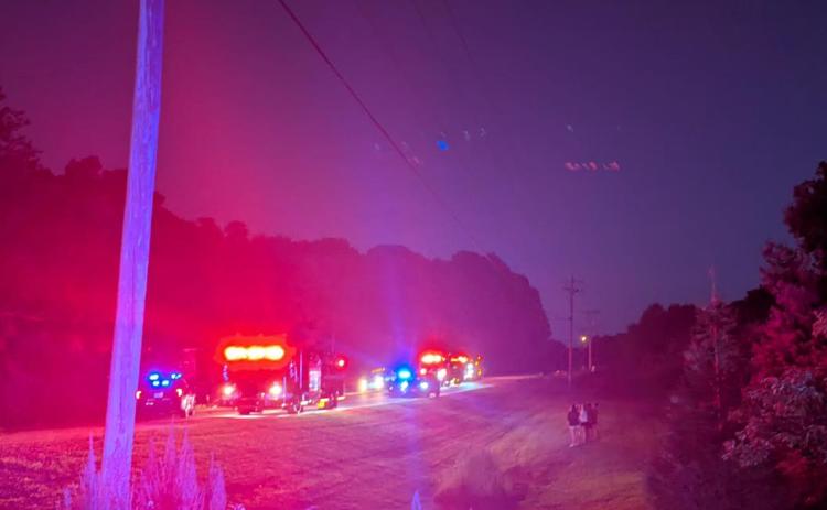 A 62-year-old Toccoa man was killed Sunday night in a single-vehicle rollover accident on Oak Valley Road. Photo courtesy of Stephens County Sheriff's Office