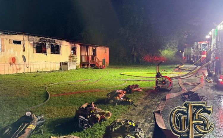 In the last week, firefighters have responded to at least two fires, including one above on W. Tugalo Street on Aug. 13 and another, seen below, in the area of Collins Street and Sunset Lane just after midnight on Tuesday morning, Aug. 19. Submitted