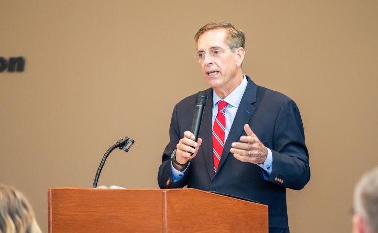Georgia Secretary of State Brad Raffensperger held a summit on Friday, Aug. 22, at Habersham EMC to address housing and growth. Zach Taylor/The Northeast Georgian