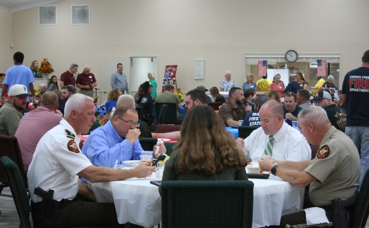 A luncheon was held to honor local first responders at Grace Baptist Church on Sept. 11. Members of the Stephens County Sheriff's Office attended the event. Laura Shaw/The Toccoa Record
