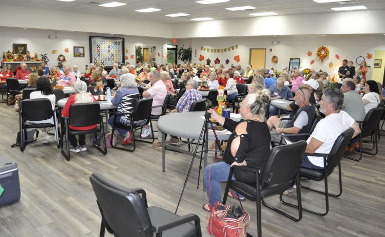 A group of concerned residents packed the Stephens County Senior Center on Sept. 9 to listen to information about a potential rock quarry off Hwy. 123 in Stephens County. Michael O'Hearn/The Toccoa Record