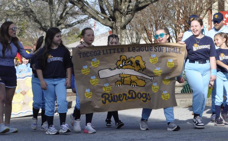 It was Opening Day for the Toccoa Little League on Saturday, March 14. The day kicked off with a parade on Doyle Street. The Riverdogs softball team led the rest of the Toccoa Little League baseball and softball teams down Doyle Street Saturday morning during opening day events.