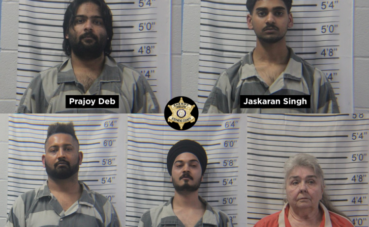 The Stephens County Sheriff's Office arrested five individuals for selling nicotine products to minors.