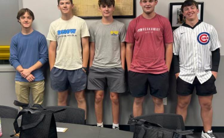 ASI Southeast honored a group of high school students from Stephens and Franklin Counties on Thursday, Sept. 24, for logging 300-400 hours or more in the Work-Based Learning Program. They include Ezra Bryant, Nathan Burgess, Isaac Champion, Owen Hornick, and Connor Wallace. Not pictured are Hudson Spradlin and Brian Waldrup.