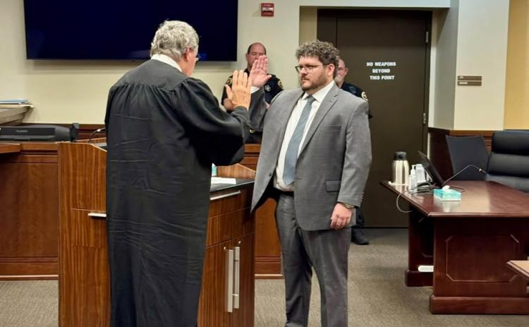 Ben Smith, the son of the late Rusty Smith and Stephens County Senior Center director Mary Smith, was sworn into the state bar as an attorney on Sept. 30. He was sworn in by Mountain Judicial Circuit chief judge William R. Oliver.