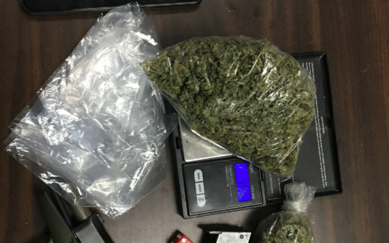 This marijuana and a handgun were seized by Toccoa police after a routine traffic stop last weekend.