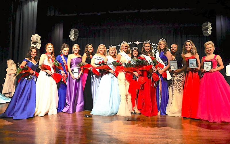 The Miss Stephens County High School Pageant was sponsored by the Skills USA Graphics, led by Stacey Hemphill and the Health Occupations Students of America, led by Haley Rider. Photo by David Byargeon.