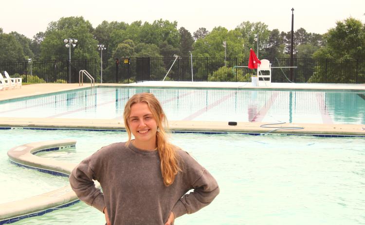 Former pool head lifeguard Erin Ritchey is now manager at the Doyle Street Pool.